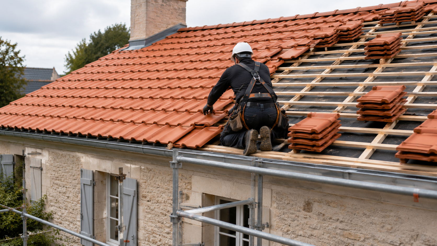 Réfection toiture ancienne bâtisse